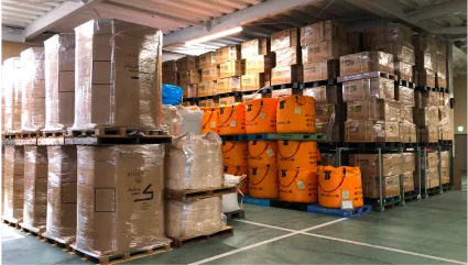 商品サイズ・重量に合わせたパレット設計と積付け