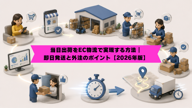 当日出荷をEC物流で実現する方法｜即日発送と外注のポイント【2026年版】