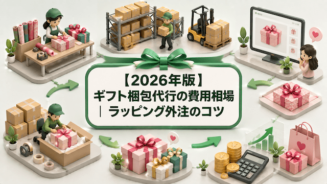 【2026年版】ギフト梱包代行の費用相場｜ラッピング外注のコツ