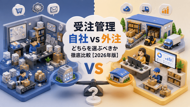 受注管理 自社 vs 外注｜どちらを選ぶべきか徹底比較【2026年版】
