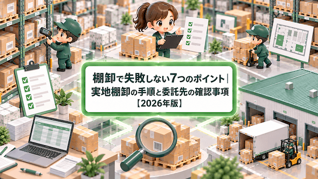 棚卸で失敗しない7つのポイント｜実地棚卸の手順と委託先の確認事項【2026年版】