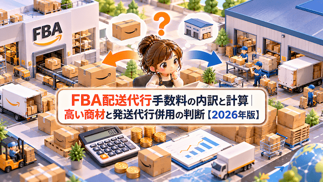 FBA配送代行手数料の内訳と計算｜高い商材と発送代行併用の判断【2026年版】