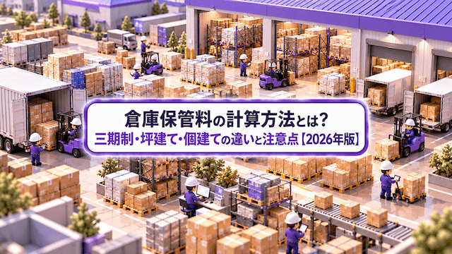 倉庫保管料の計算方法とは？三期制・坪建て・個建ての違いと注意点【2026年版】