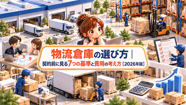 物流倉庫の選び方｜契約前に見る7つの基準と費用の考え方【2026年版】