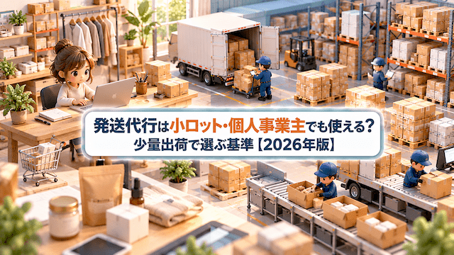 発送代行は小ロット・個人事業主でも使える？少量出荷で選ぶ基準【2026年版】