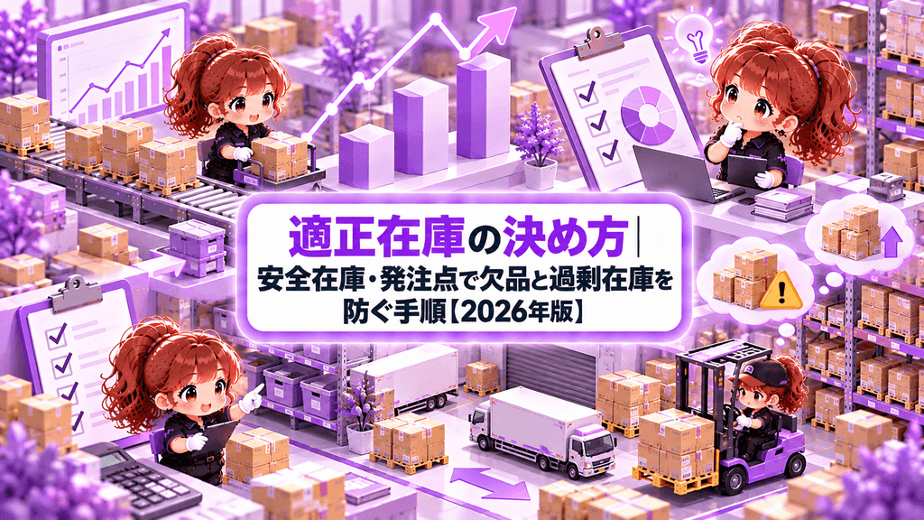適正在庫の決め方｜安全在庫・発注点で欠品と過剰在庫を防ぐ手順【2026年版】